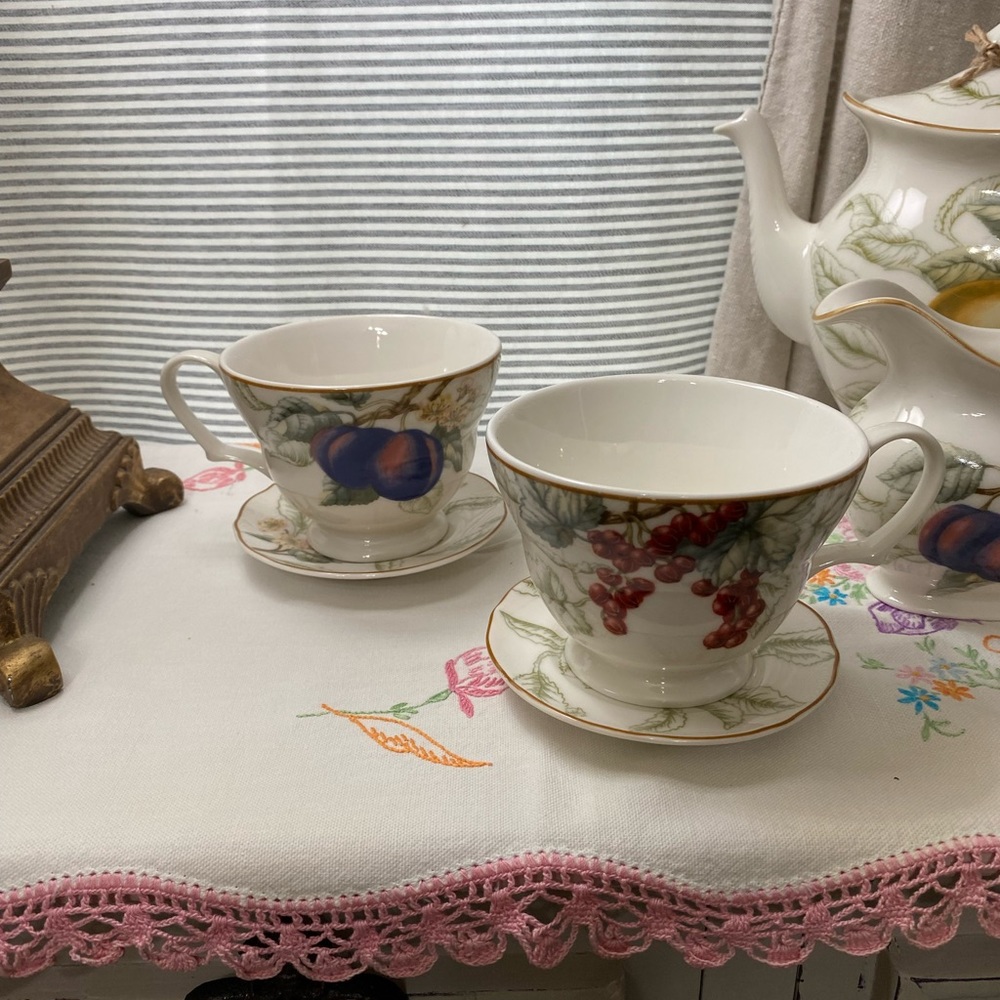 Charter Club Tea and Saucer set of 2 Summer Grove